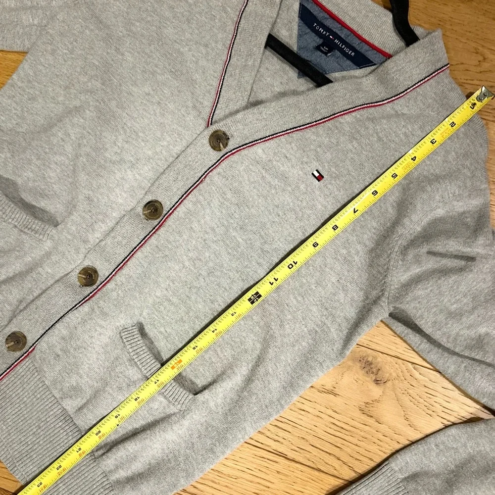 Vintage Tommy Hilfiger Schoolboy Cardigan | Preppy Gray Knit | Classic Logo